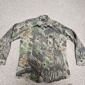 VTG Rattlers Brand Realtree Camo Size Med. Heavy Hunting Shirt USA‎ Distressed